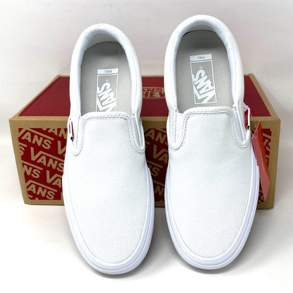 Vans Slip-On Pro White Skateboarding Women's Size Low Top Canvas VN0A347VWWW - Picture 3 of 10